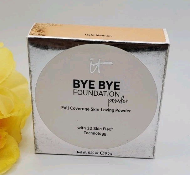 It Cosmetics Bye Bye Foundation Powder Light Medium 0.30 oz New