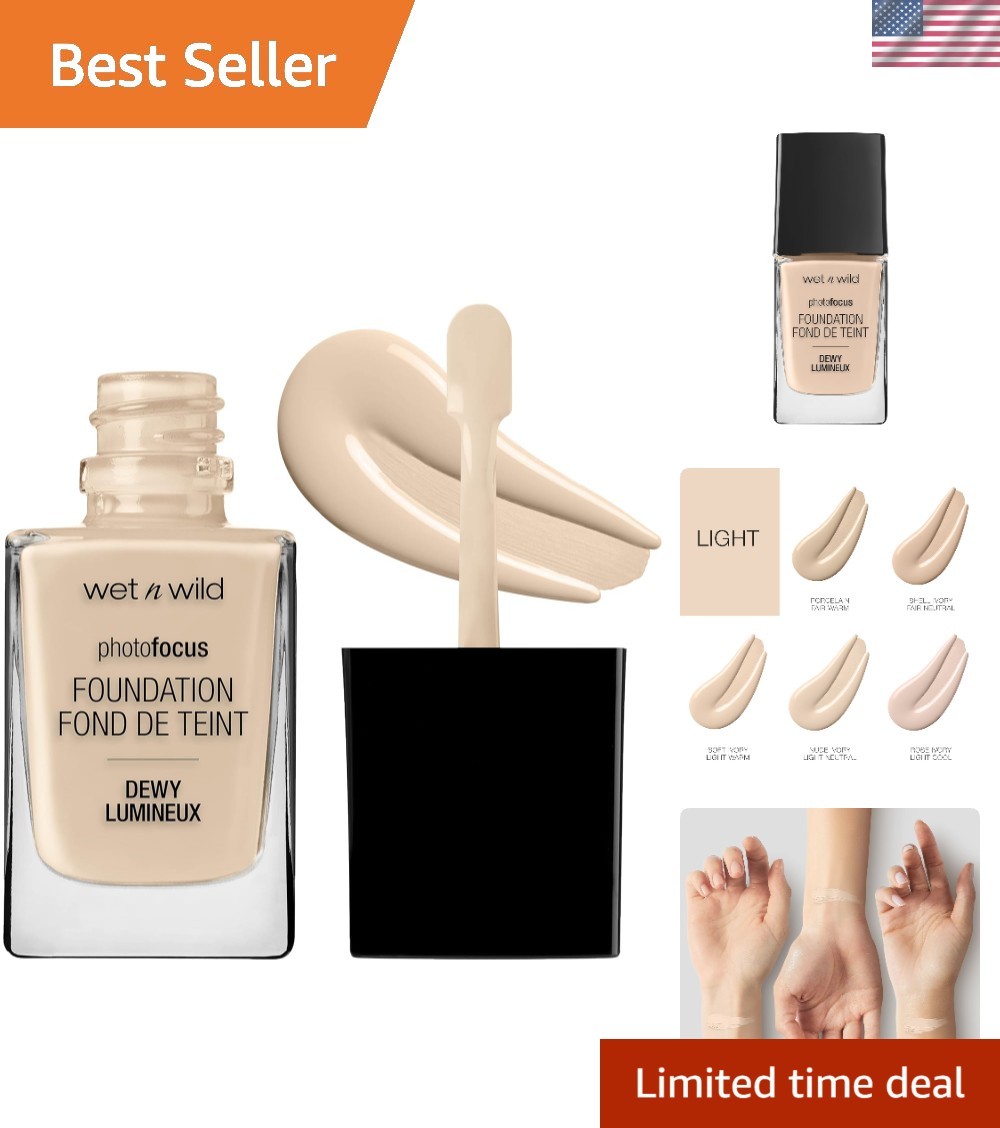 Photo Focus Dewy Liquid Foundation – Soft Ivory, Flawless Radiance for All Skin