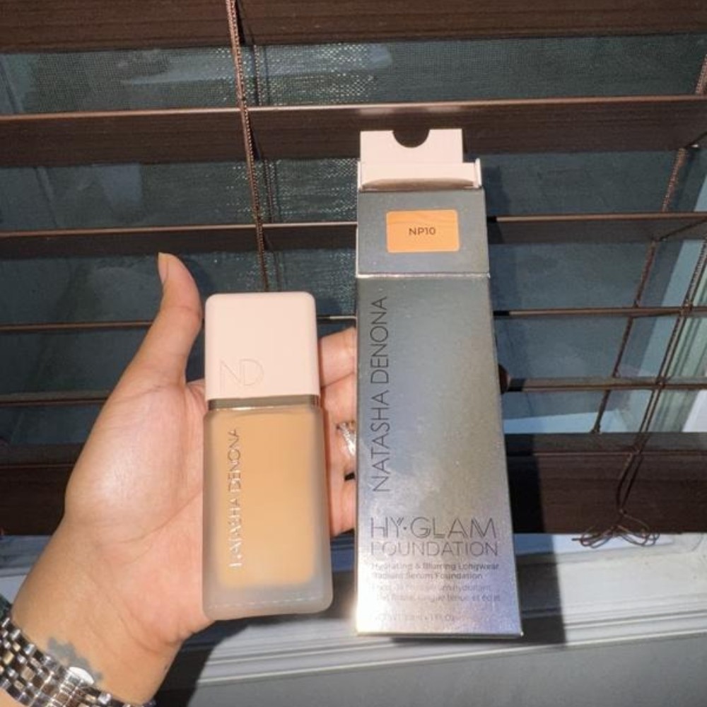NATASHA DENONA Hy-Glam Luminous Longwear Foundation – Shade NP10 (30 mL)