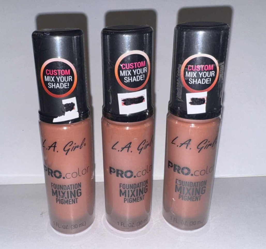 x3 Bottles ORANGE ~ GLM 713 ~ LA GIRL Pro Color Foundation MIXING PIGMENT – x3