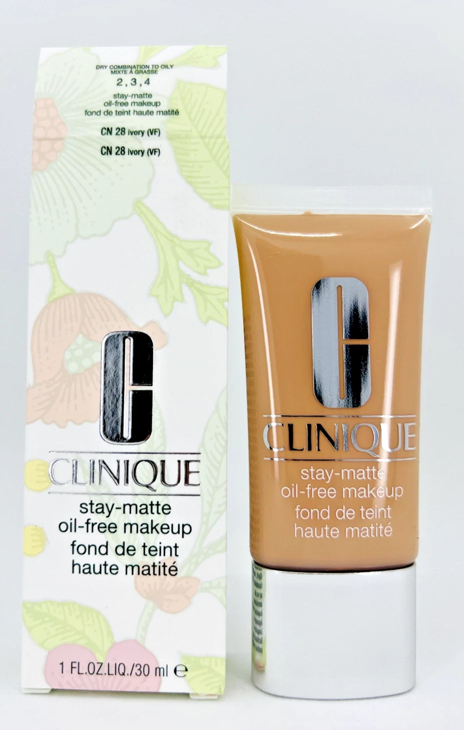Clinique Stay-Matte Oil-Free Makeup CN 28 Ivory 1oz/30ml BNIB