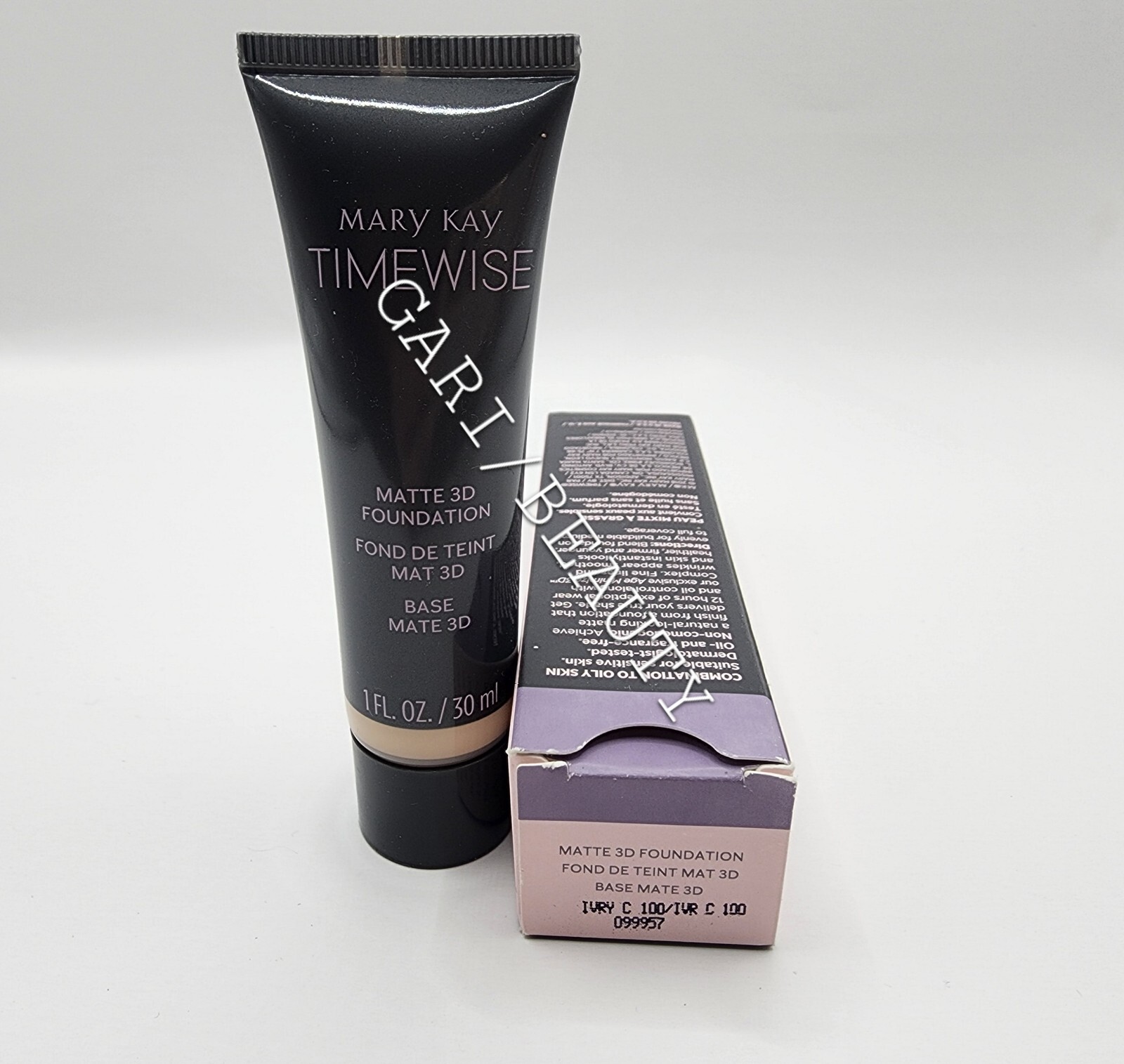MARY KAY TIMEWISE MATTE 3D FOUNDATION IVORY C 100 NIB FULL SIZE.