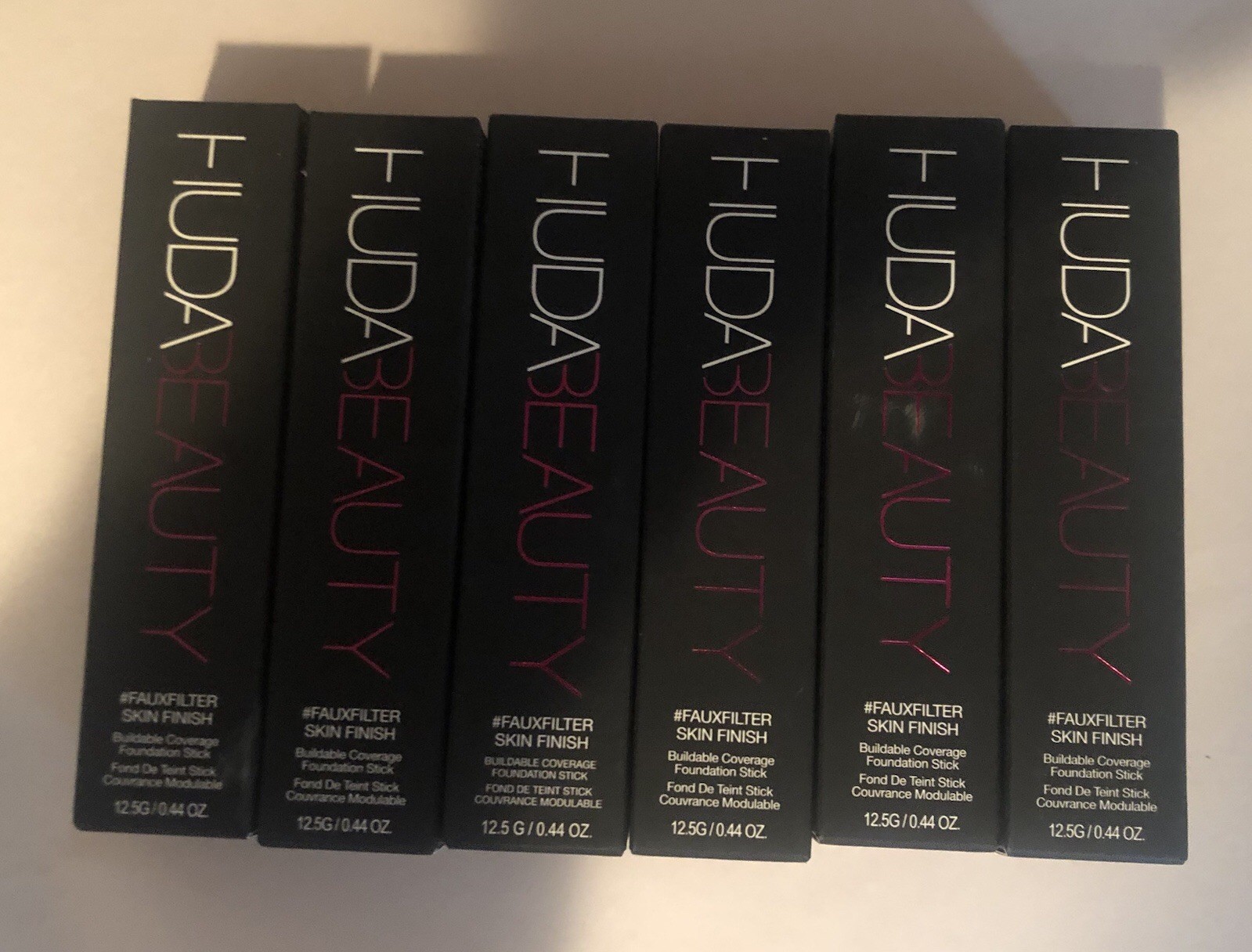 NIB Lot Of 6 Huda Beauty #fauxfilter Foundation Stick Various Makeup Artist Kit