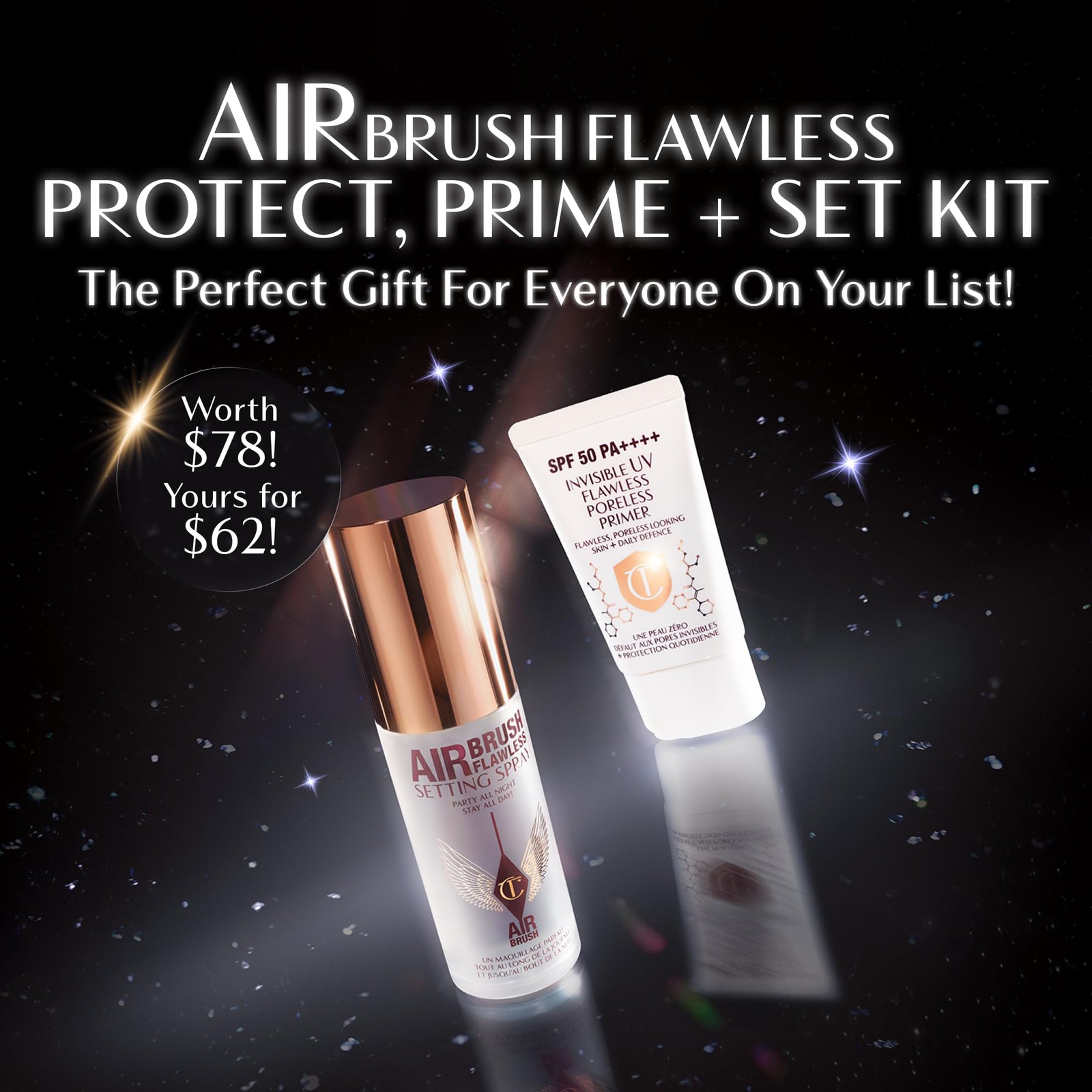 Charlotte Tilbury Protect Premium Makeup Kit – Invisible Uv Flawless Premiumr Sp
