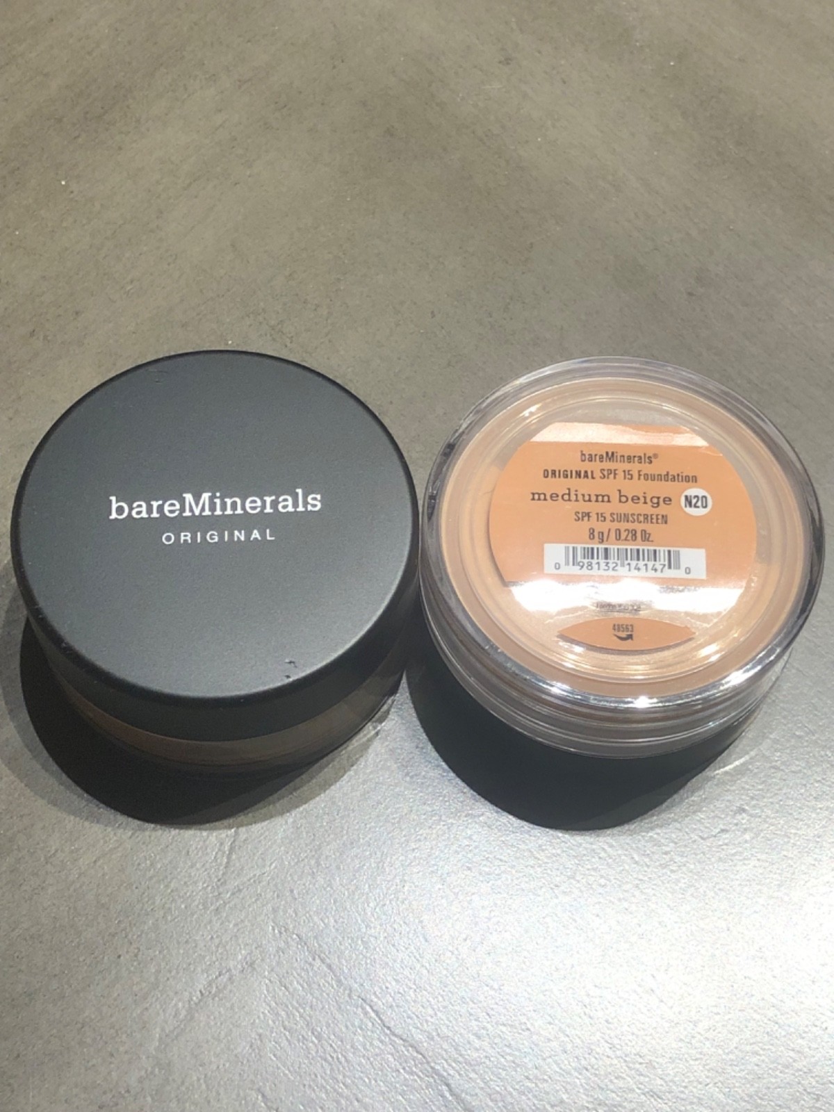 “LOT OF 2” bareMinerals Foundation Original Medium Beige N20 SPF 15 8g/0.28 Oz.