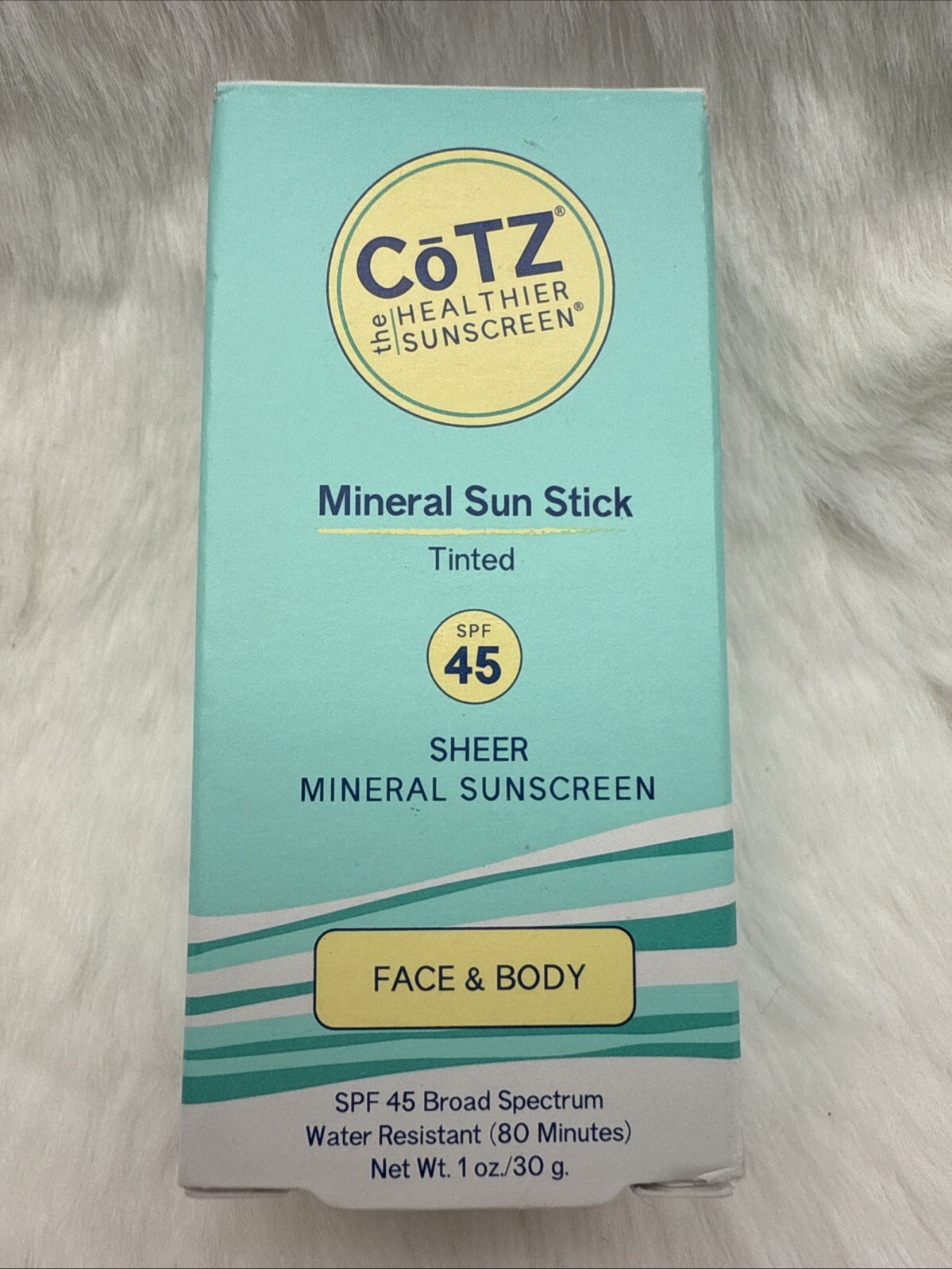 COTZ Mineral Sun Stick Tinted Sheer Sunscreen SPF 45 Face & Body 1oz / 30g – NIB