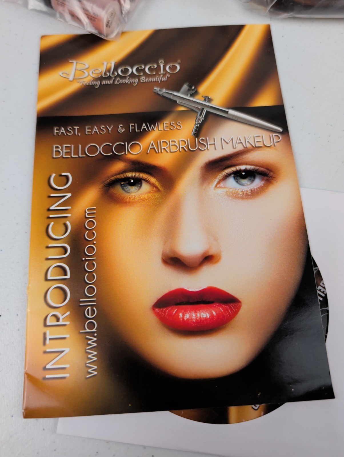Belloccio AIRBRUSH Dark Complexion FOUNDATION MAKEUP SYSTEM Compressor Blush Kit