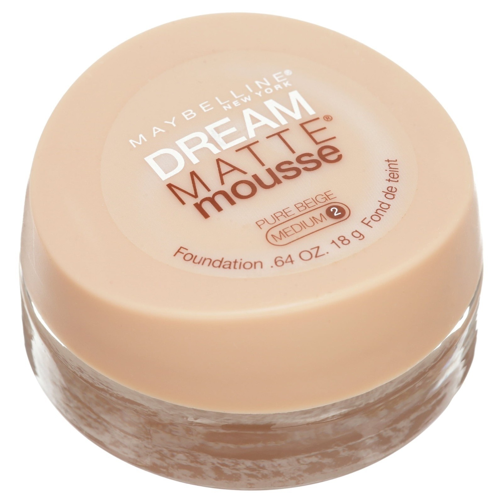 MAYBELLINE Dream Matte Mousse Foundation .64 oz Pure Beige 2 Medium – NEW SEALED