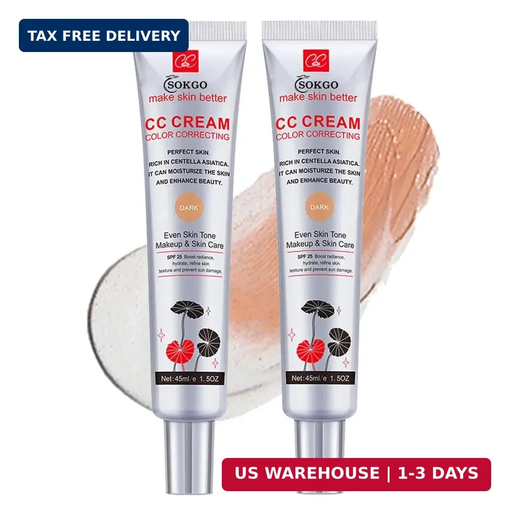 Color Correcting CC Cream, Full-Coverage Foundation, SPF 25, Even Skin Tone, Hyd