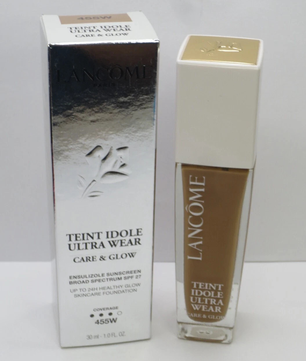 Lancome Teint Idole Ultra Wear Care & Glow Foundation 455W ~ SPF 27 ~