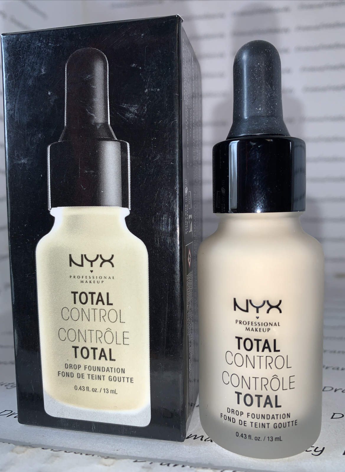 NYX Total Control Pro Drop Skin-Buildable Vegan Foundation TCDF06.5 * NUDE * New