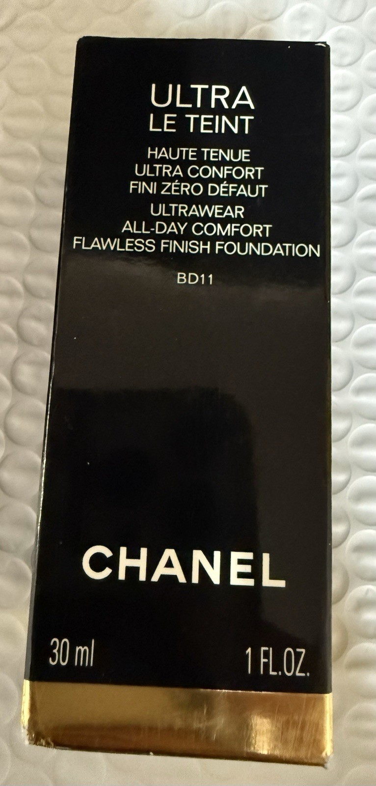 CHANEL ULTRA LE TEINT ULTRAWEAR FLAWLESS FINISH FOUNDATION BD11 NIB 1 oz