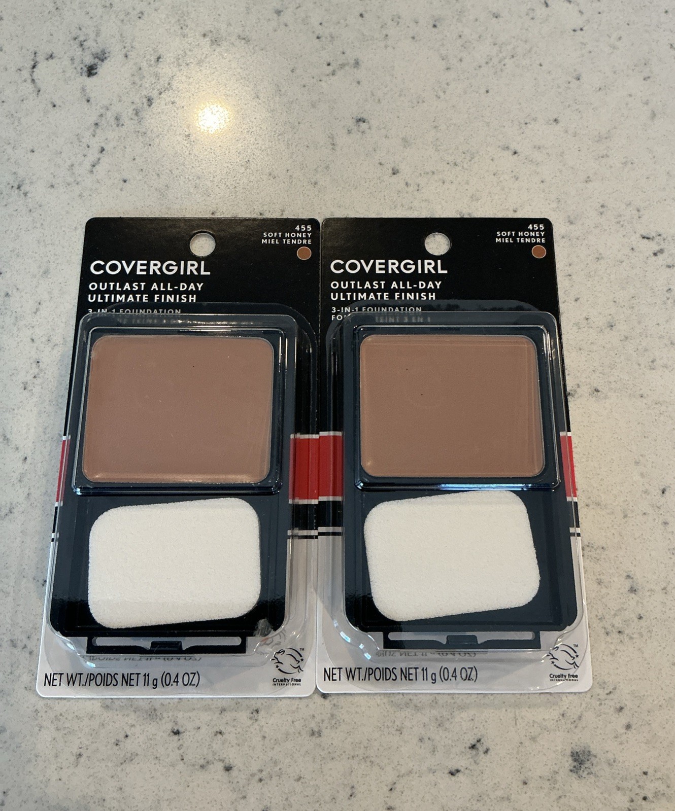2 Outlast All-Day Ultimate Finish 3-in-1 Foundation 455 Soft Honey 0.4 oz Makeup