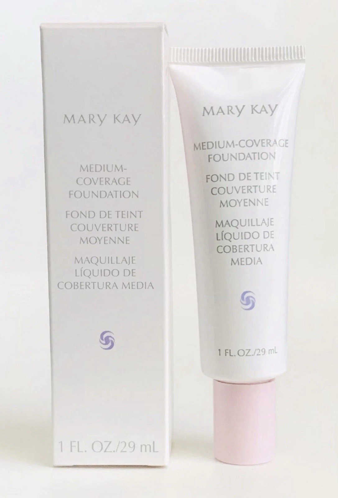Mary Kay Medium Coverage Foundation Ivory 100 Pink Cap Oil Free New in Box