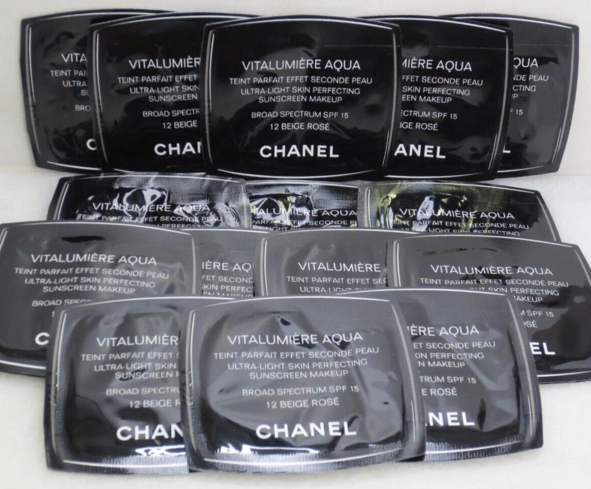 15 x CHANEL VITALUMIERE AQUA ULTRA-LIGHT PERFECTING MAKEUP SPF15 – 12 BEIGE ROSE
