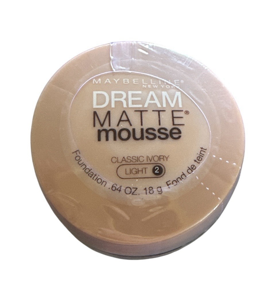 Maybelline Dream Matte Mousse Classic Ivory Light 2 Foundation .64oz New
