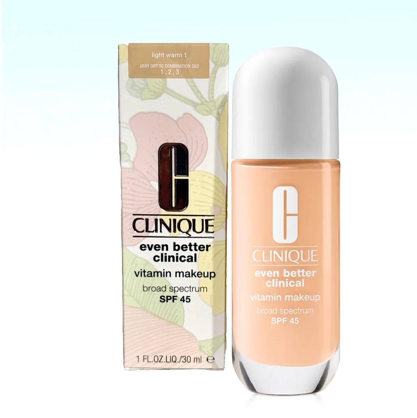 Clinique Even Better Clinical Vitamin Makeup SPF 45* ~ Light Warm 1 ~NIB 1oz $48
