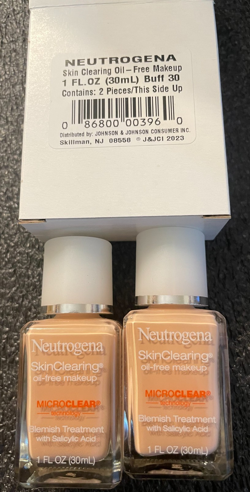2 Pk: Neutrogena Skin Clearing Oil-Free Foundation *#30 Buff* Exp 6/2027 RR3486