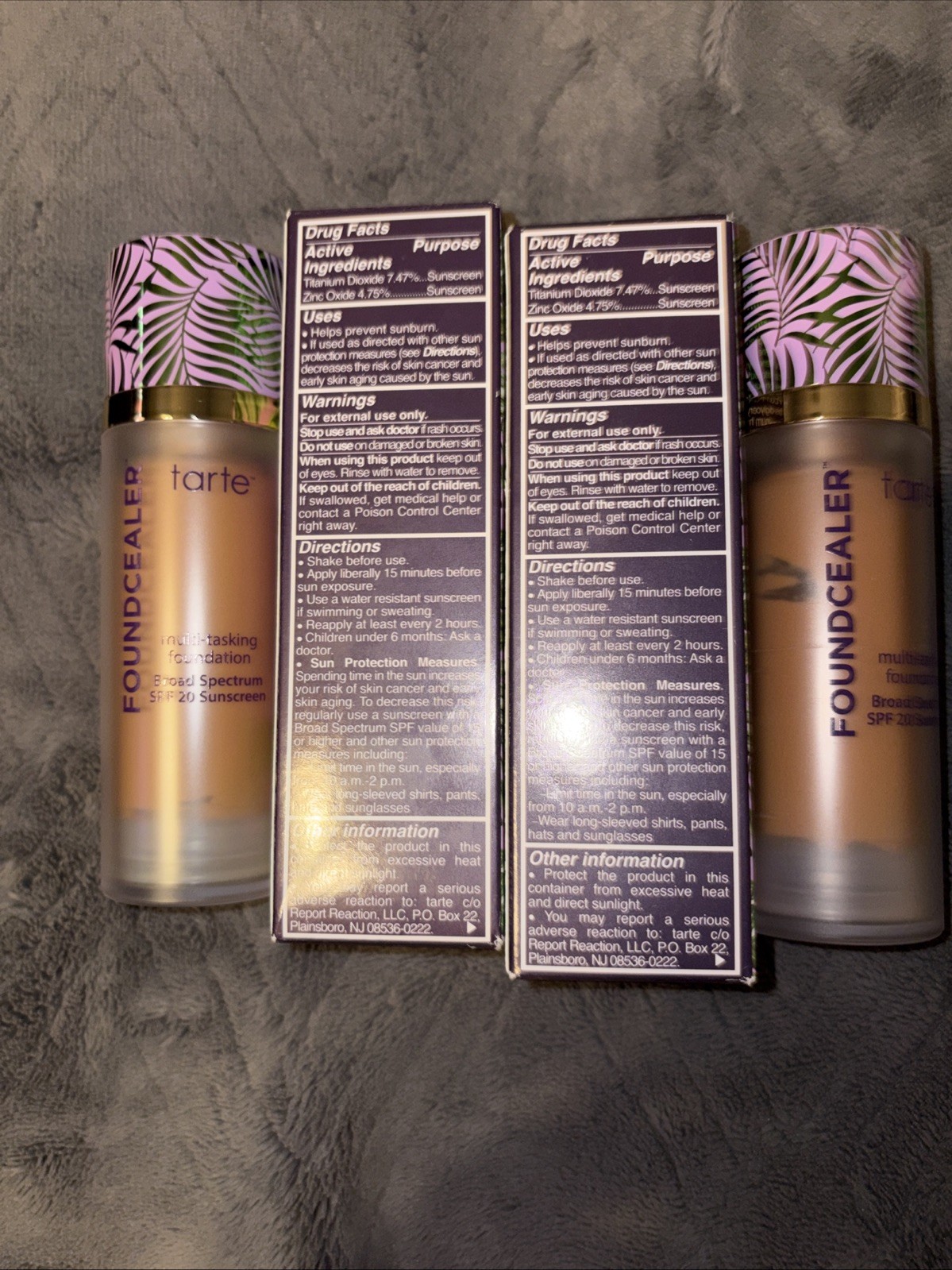 Lot Of 2 – Tarte Babassu Foundcealer SPF 20 Foundation – 49H Tan-Deep Honey
