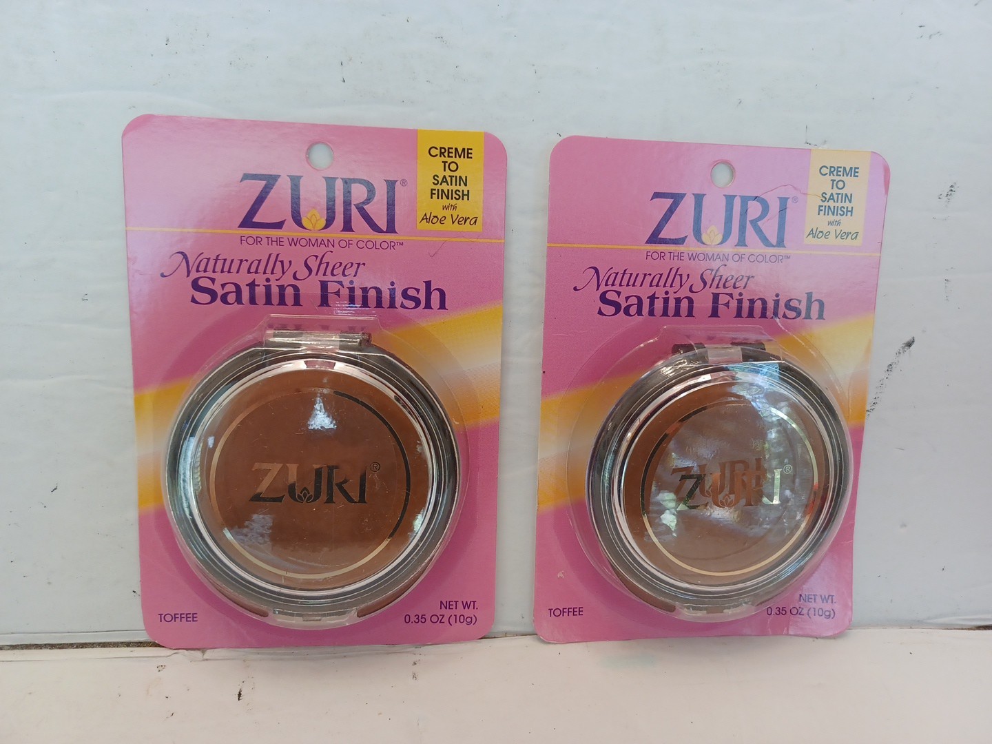 Zuri Naturally Sheer Creme Foundation W/Aloe Vera TOFFEE 2-.35 OZ NEW FREE SHIP