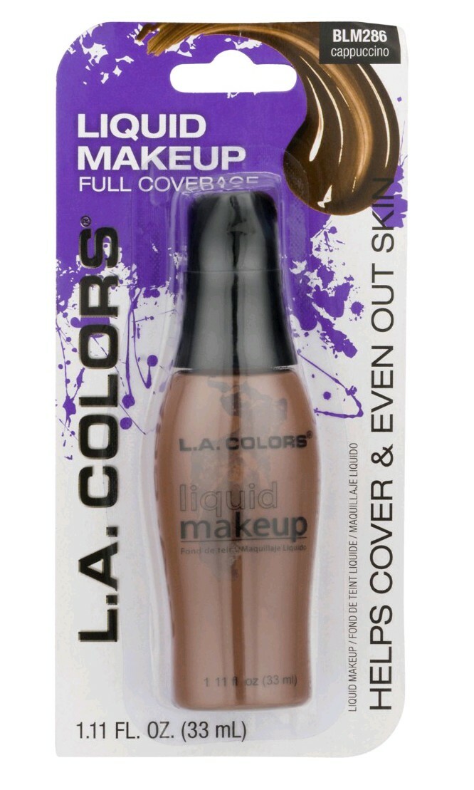L.A Colors Pump Liquid Makeup Foundation BLM286 Cappuccino 1.11 Oz Full Coverage