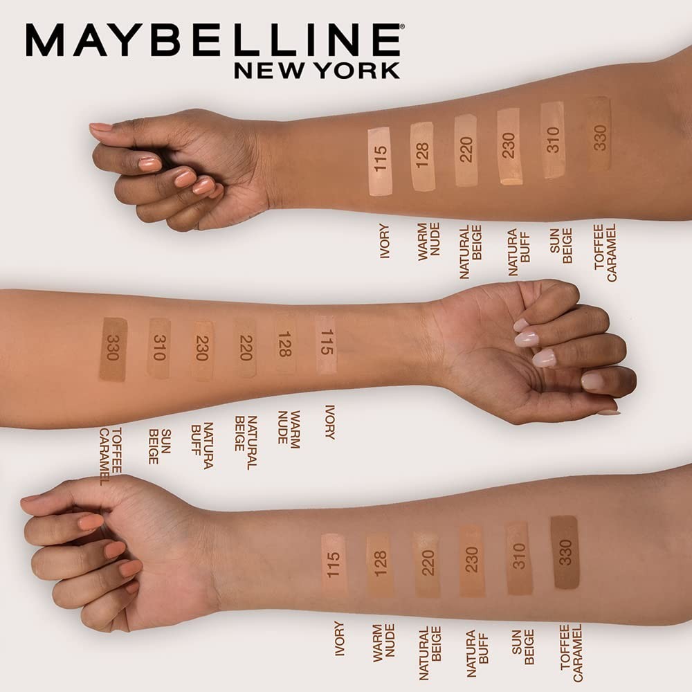 Maybelline New York Liquid Foundation, Matte & Poreless, Full Coverage Blendable