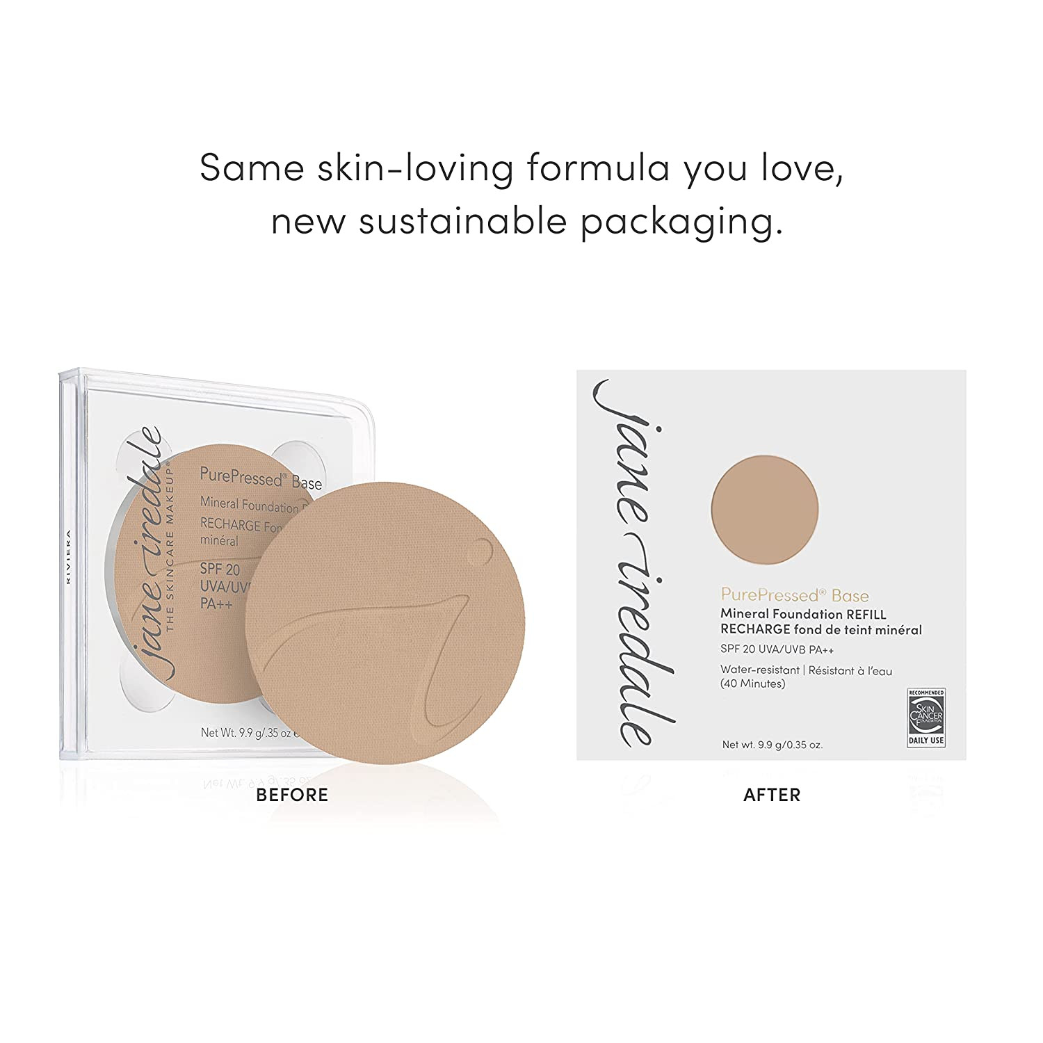 Purepressed Mineral Foundation Refill & Compact Set | SPF, Vegan, Talc-Free