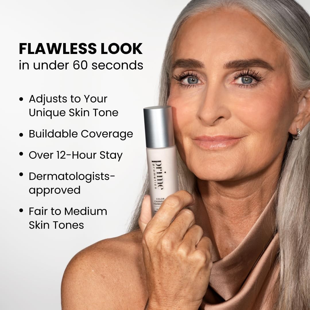 Prime Prometics Color Changing Foundation for Mature Women – Instantly Adapts to