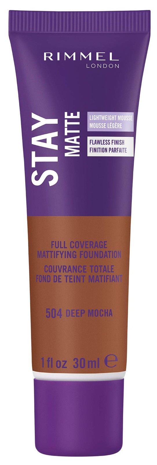 Rimmel London Stay Matte Liquid Mousse – 504 1 Fl Oz (Pack of 1), Deep Mocha