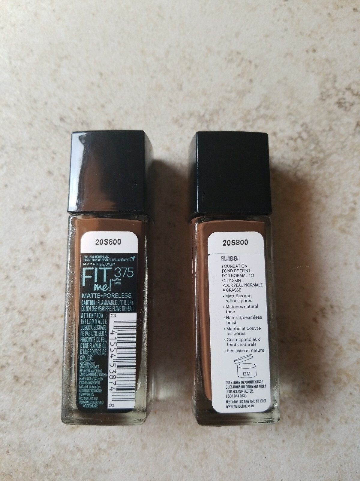 Maybelline Fit Me! Matte+Poreless # 375 Java Liquid Foundation (2)