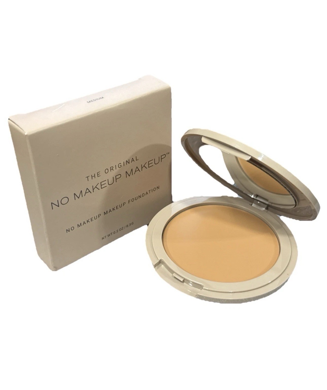 The Original NO MAKEUP MAKEUP Foundation Medium New With Brush