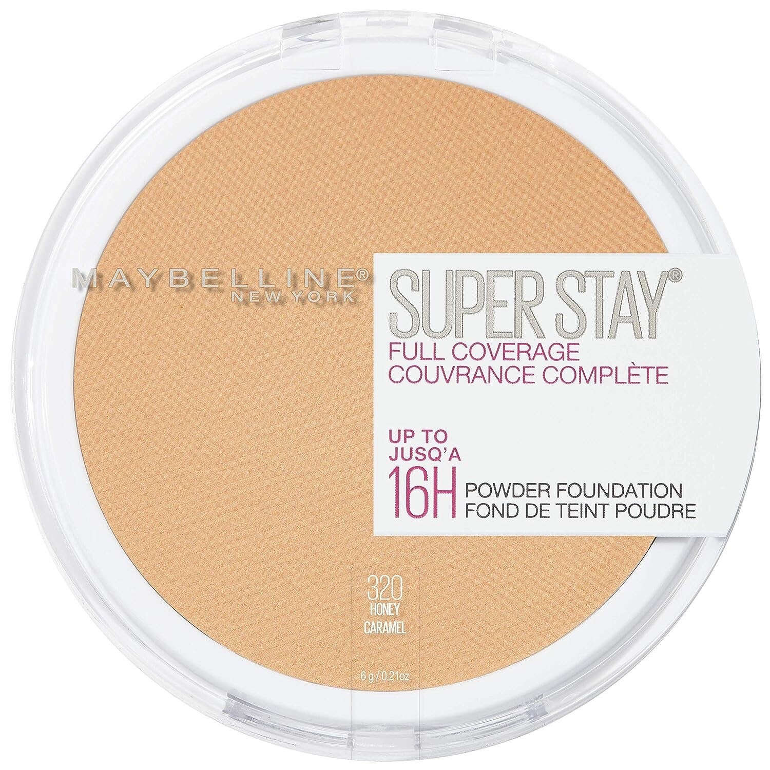 New Maybelline Superstay Pressed Powder Foundation, 320 Honey Caramel, 0.21