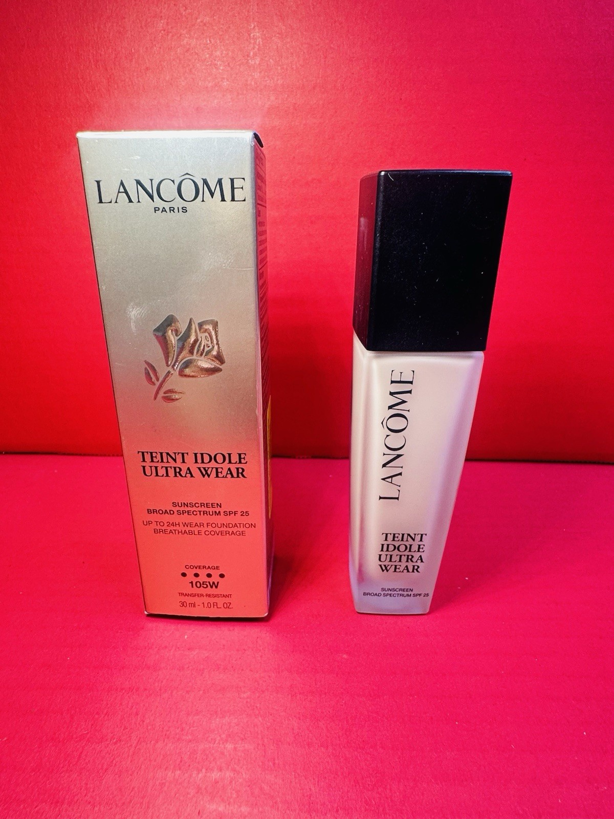 Lancome Teint Idole Ultra Wear Foundation 24H Shade 105W Long Wear MSRP $65