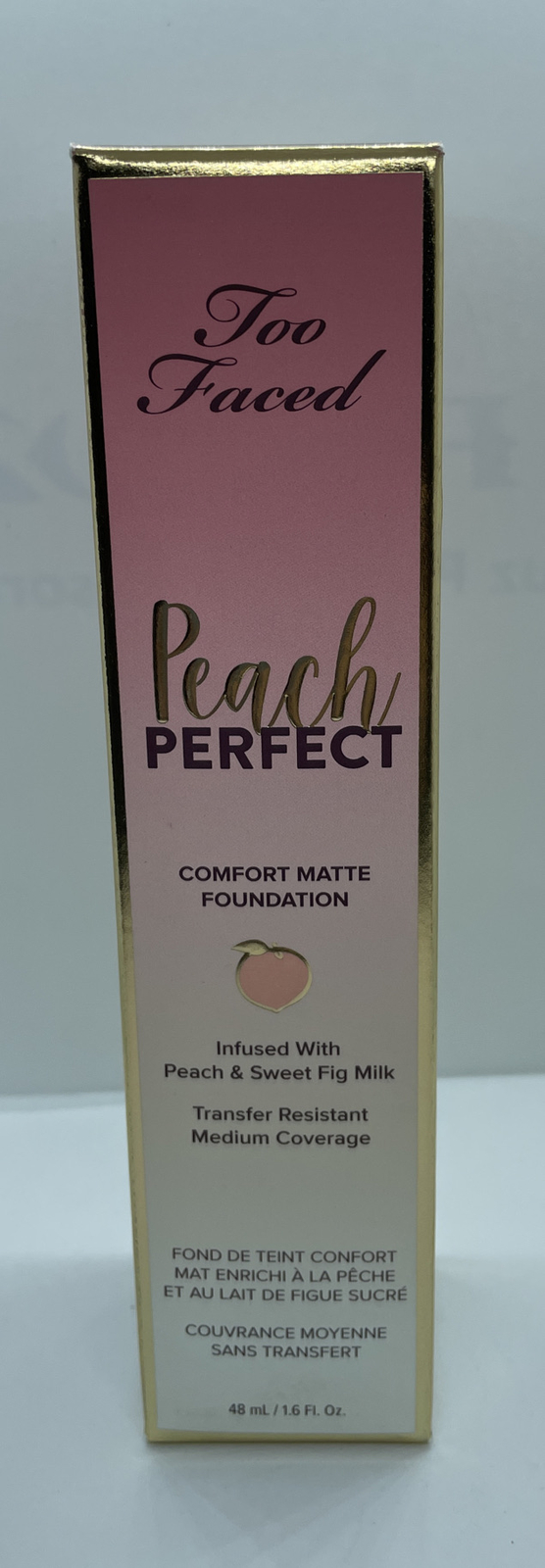 NEW NIB Too Faced Peach Perfect Comfort Matte Foundation 1.6oz Full Sz GANACHE