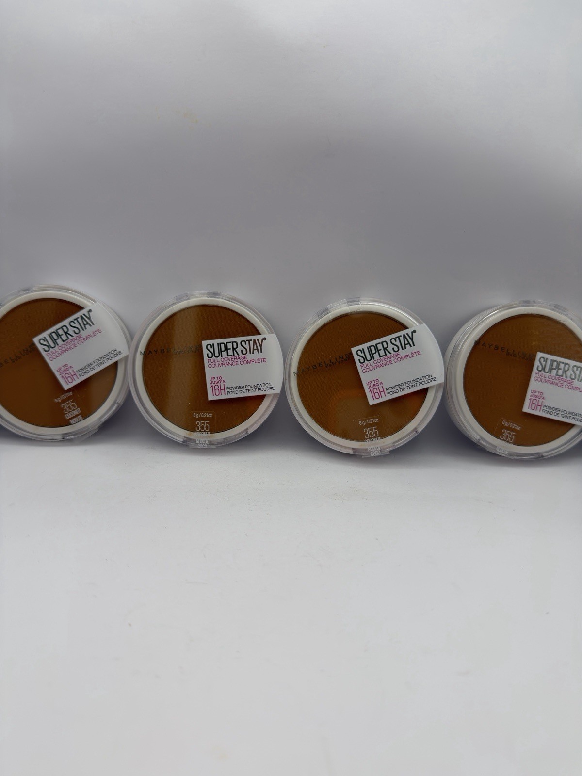 4 Pack Maybelline Super Stay #355 Coconut Full Coverage Powder Foundation New!