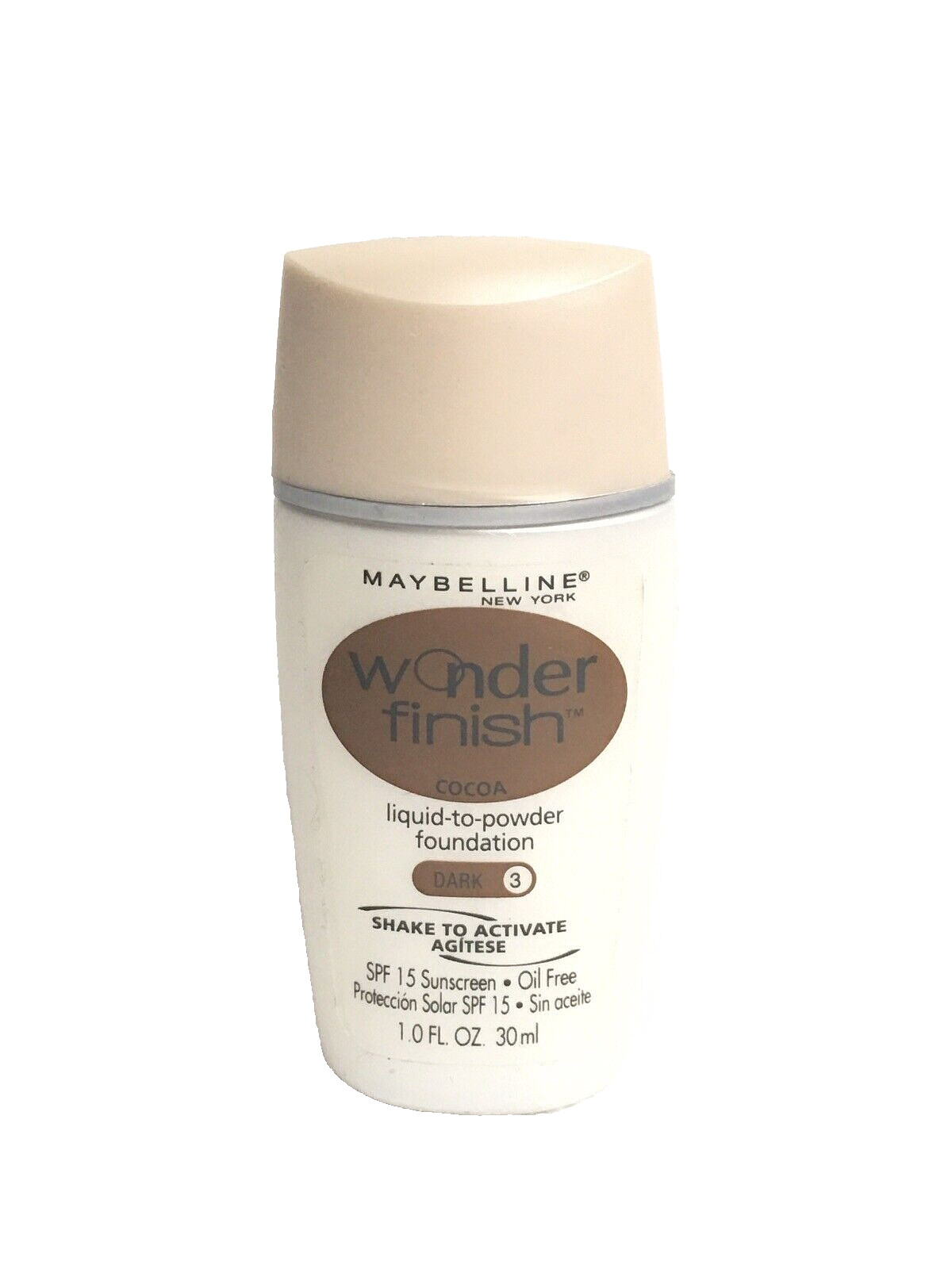 MAYBELLINE Wonder Finish Liquid to Powder FOUNDATION ~ COCOA DARK #3 ~ NEW