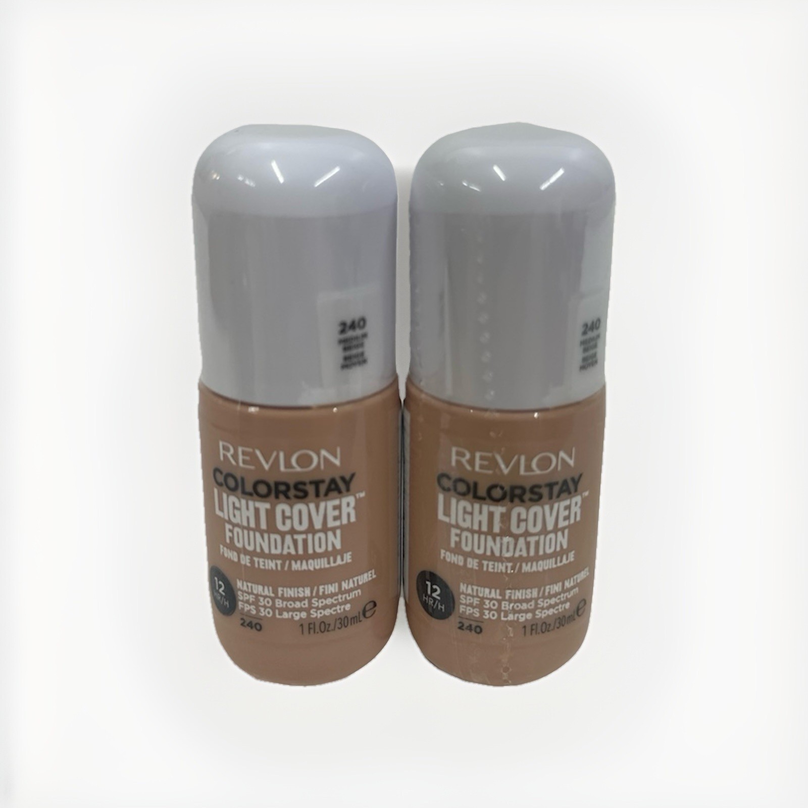 Revlon Colorstay Light Cover Foundation #240 Medium Beige SPF 30 SET of 2 | New