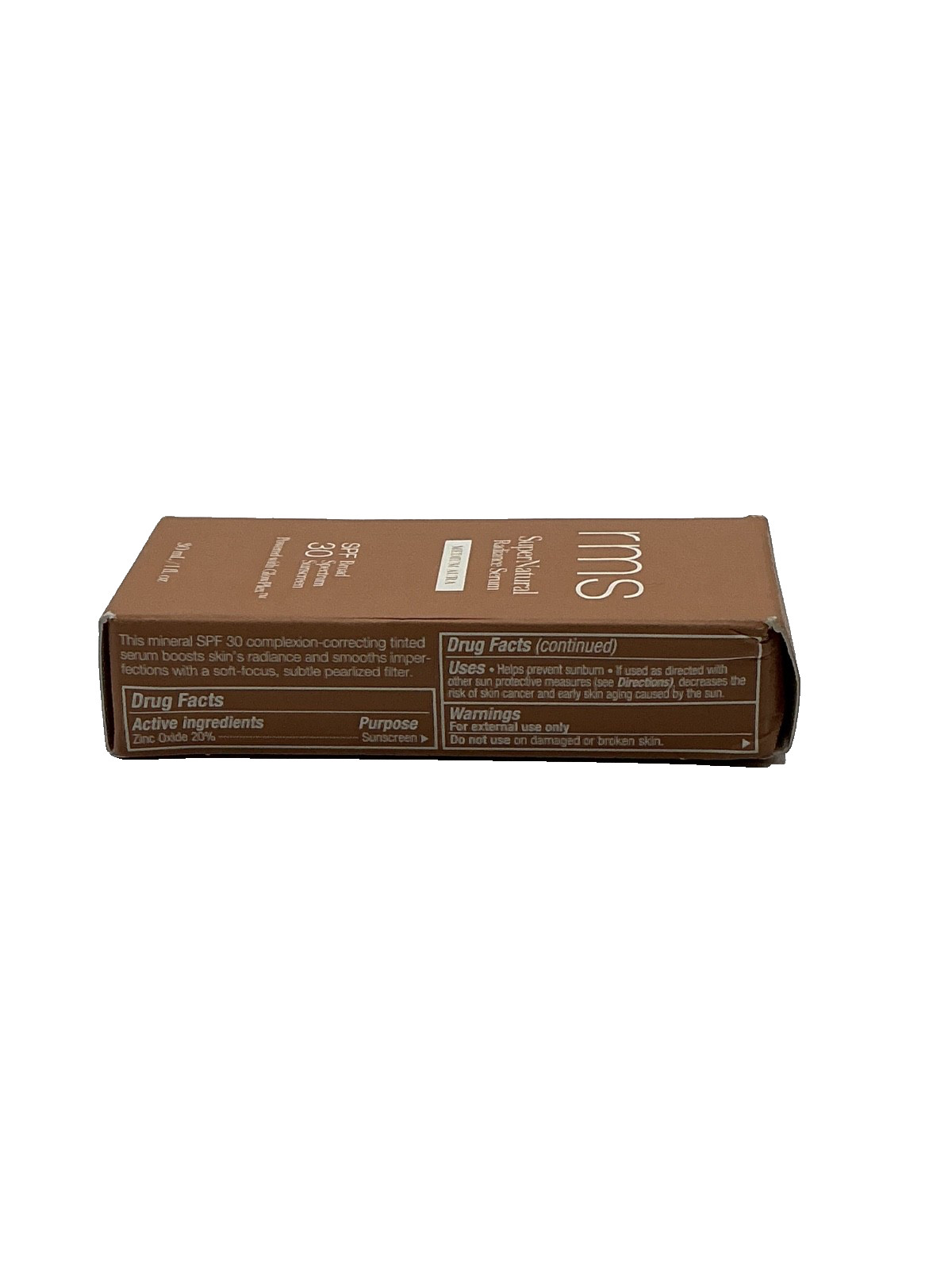RMS Beauty- SuperNatural Radiance Serum SPF 30- Medium Aura- NIB 01/2027