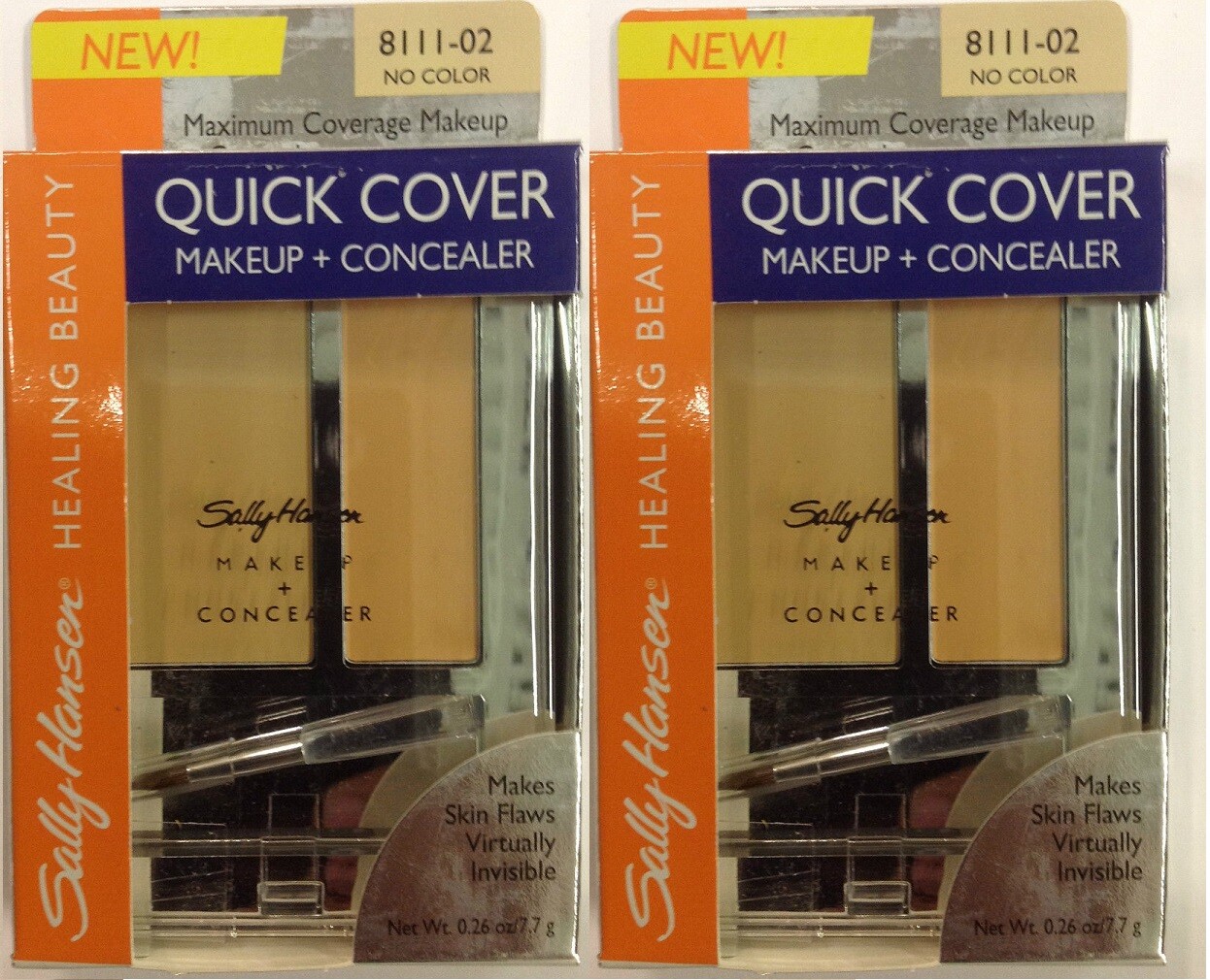 2 SALLY HANSEN QUICK COVER MAKE-UP + CONCEALER BUYERS CHOICE FREE SHIPPING USA