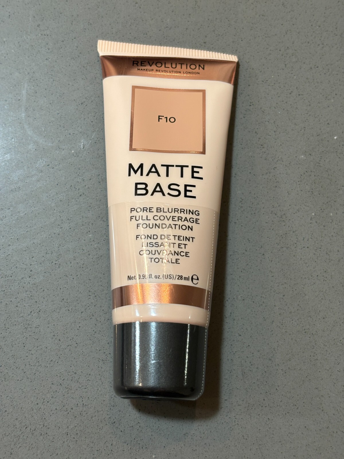 Makeup Revolution Matte Base Foundation F10 Full Coverage Orig – Factory Sealed