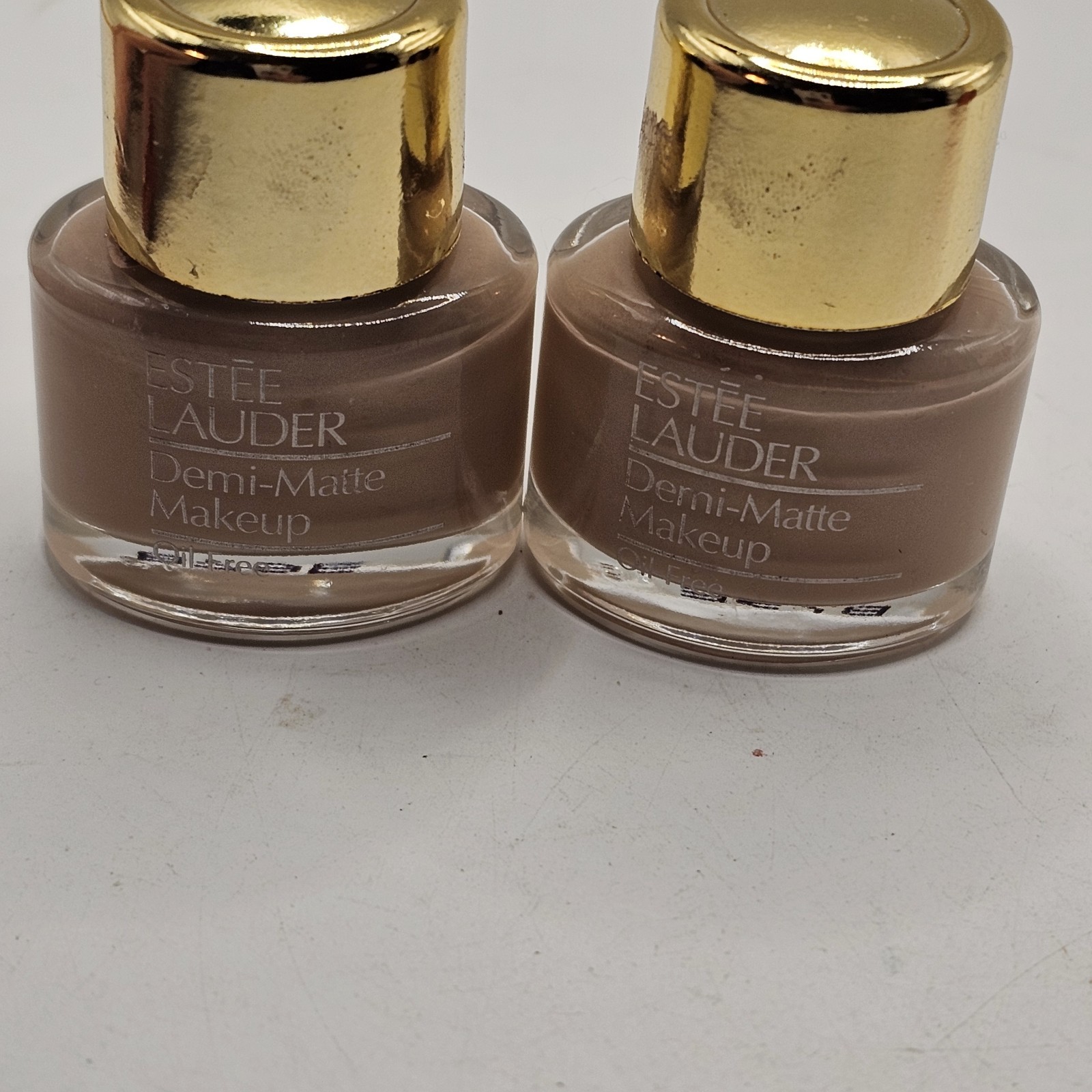 Estee Lauder Demi-Matte Makeup Oil Free Champagne Beige Lot Of 2 .25 Oz