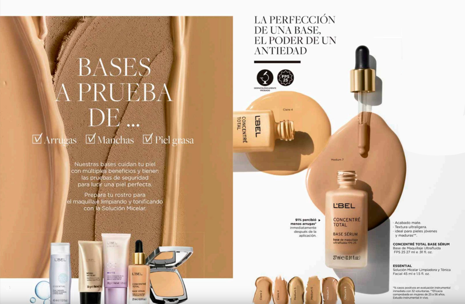 L’Bel CONCENTRE TOTAL Foundation Serum Anti-Aging High Coverage SPF 25 OBSCURE 8
