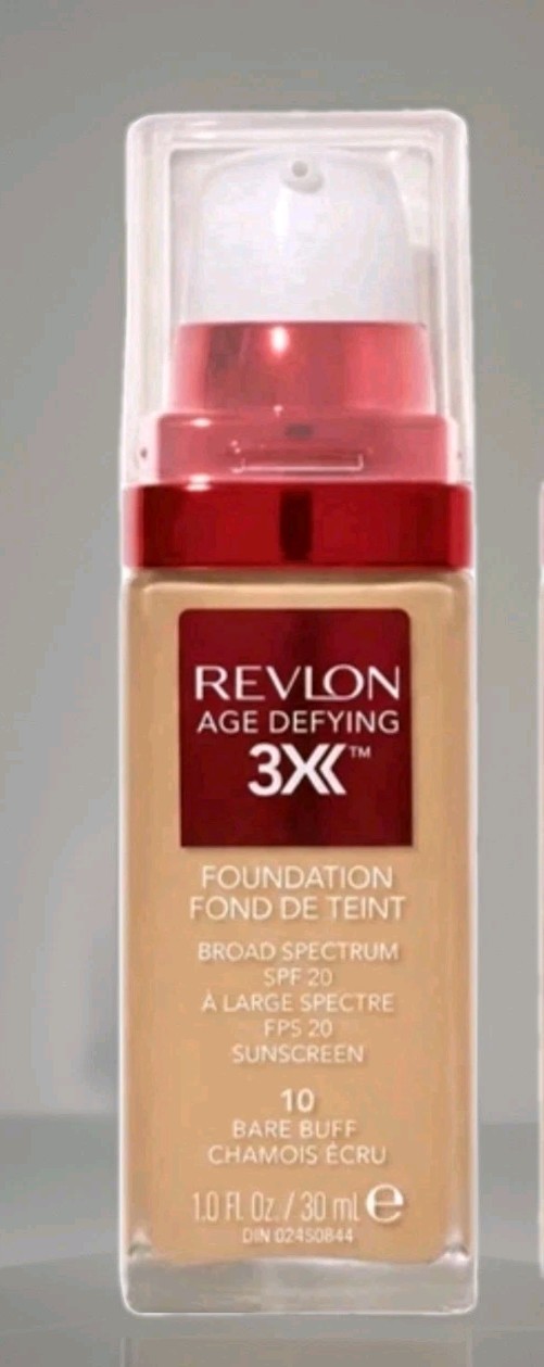 Revlon Age Defying 3X Foundation 10 BARE BUFF 1 fl oz SPF 20 NEW SEALED