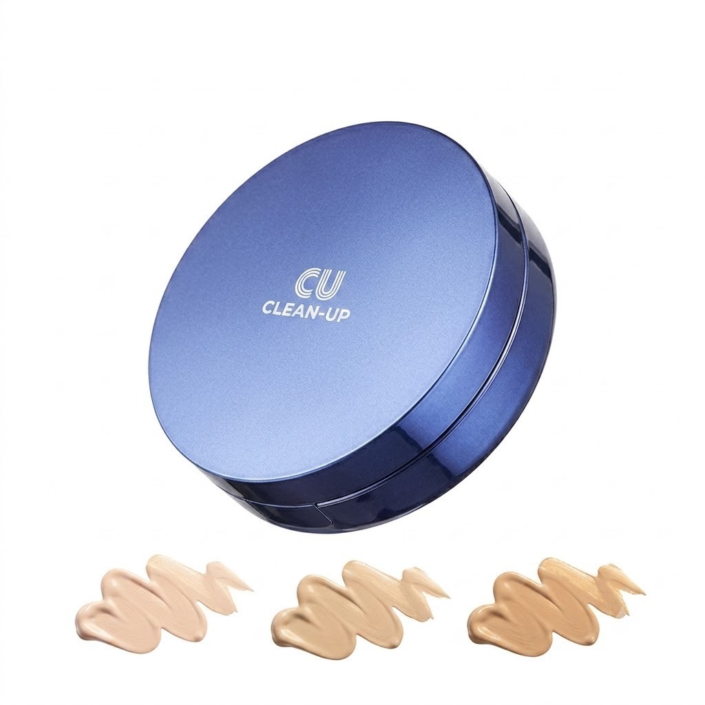 CUSKIN CU Clean-Up Skinfit Cushion Pact Set (15g + 15g Refill) #23 Natural Beige