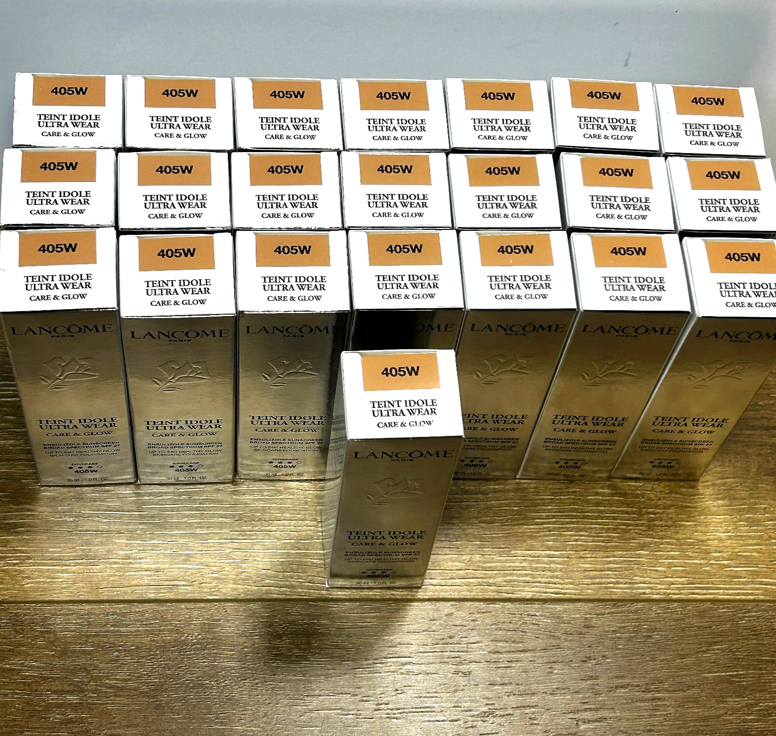 Lancome Teint Idole Care Glow Foundation SPF 27 Shade 405W EXP 05/2024 LOT OF 22
