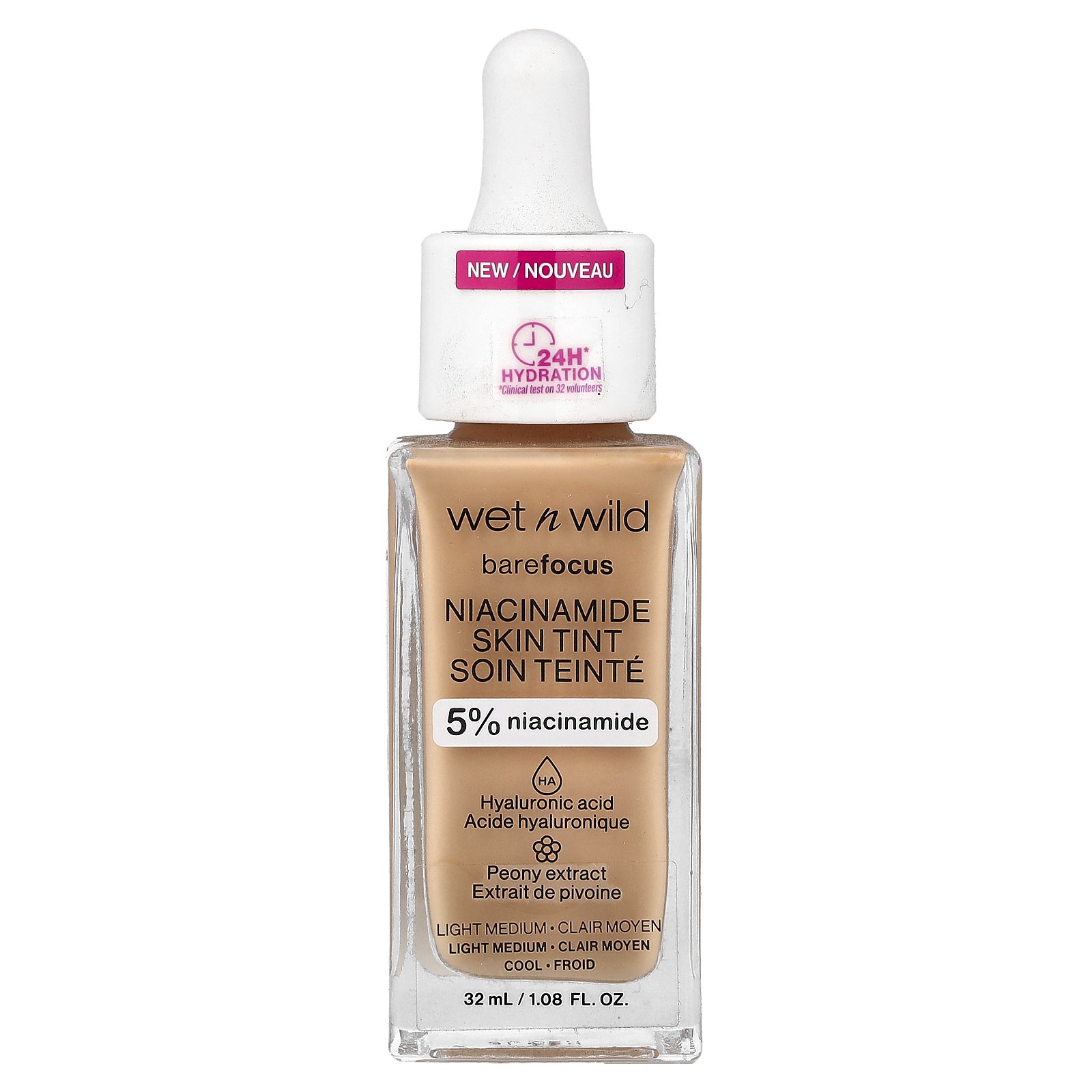 Barefocus, Niacinamide Skin Tint, 1116316 Light Medium, 1.08 fl oz (32 ml)