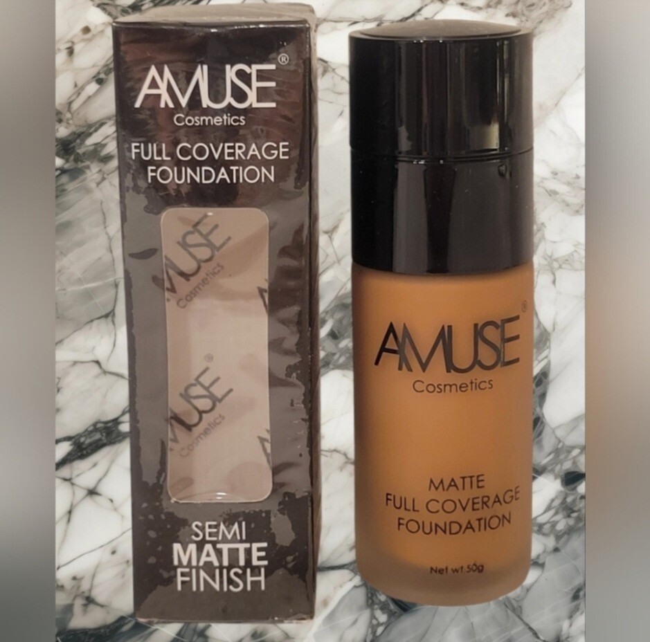 Amuse Cosmetics Full Coverage Foundation Semi Matte Finish COCOA 1.75oz BNIB