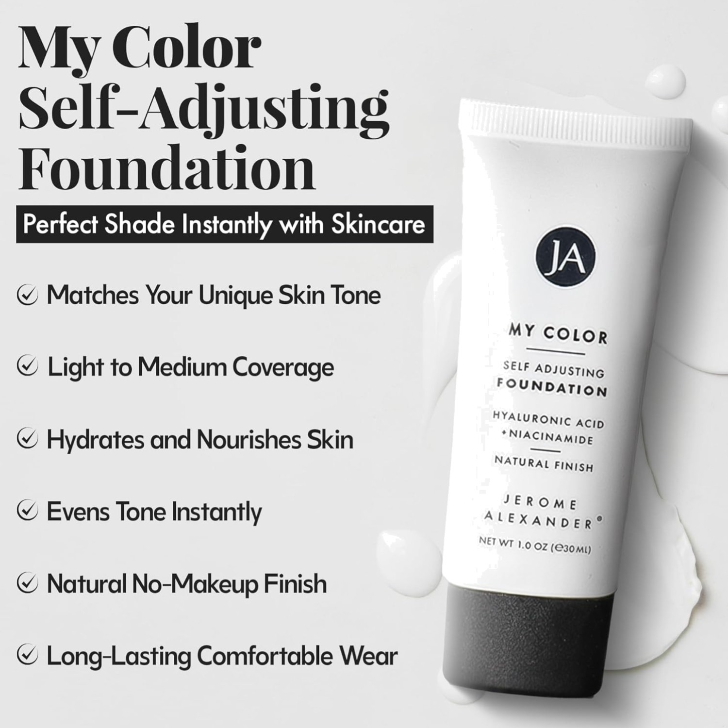 My Color Self-Adjusting Foundation, Hydrating & Lightweight Face Makeup, Skin…