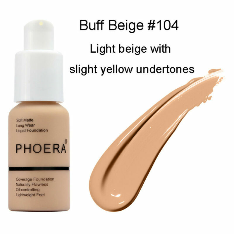 PHOERA Foundation Makeup Full Coverage Fast Base Brighten long-lasting Shade US
