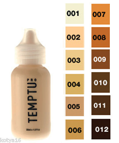 TEMPTU PRO AIRBRUSH longlasting Foundation MAKEUP Natural look silicon base